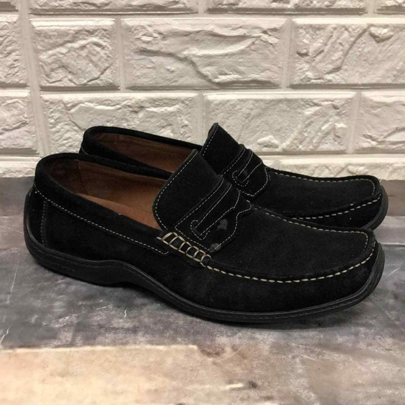 Donald J‎ Pliner Men\'s Slip-On Black Suede Leather Driving Shoes Size 9 Loafers main image 9